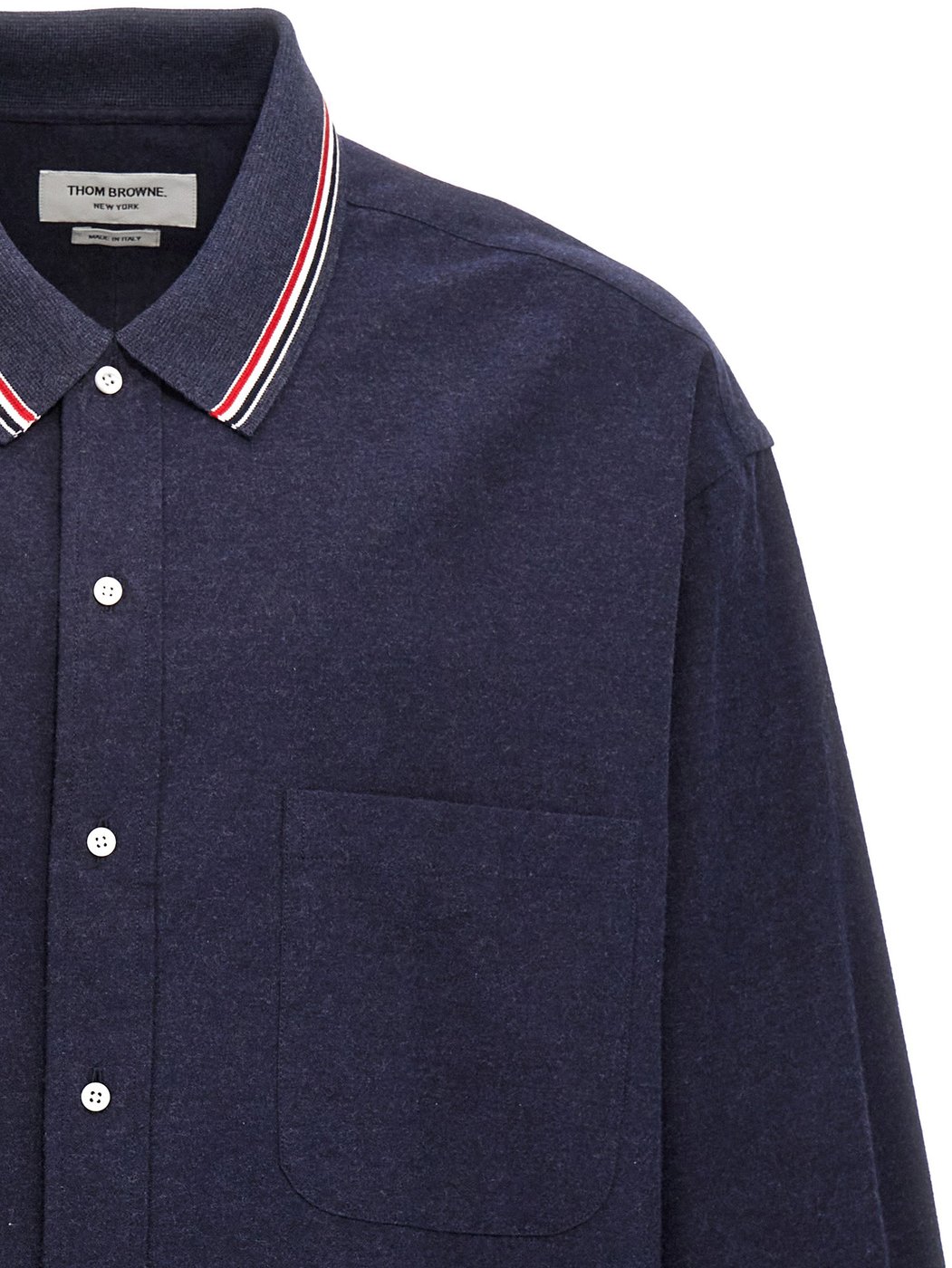 Thom Browne Blue Cotton Blouse