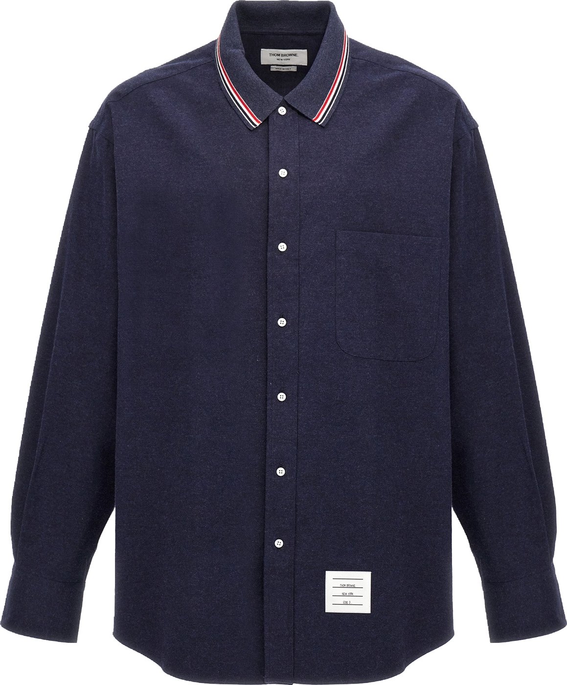 Thom Browne Blue Cotton Blouse