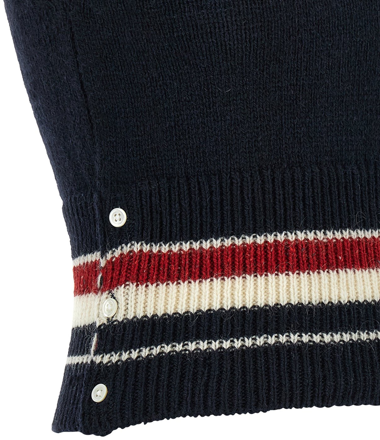 Thom Browne Blue Wool Sleeveless Jacket