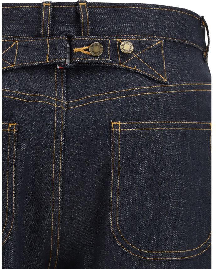 Thom Browne Blue Cotton Straight-Leg Jeans