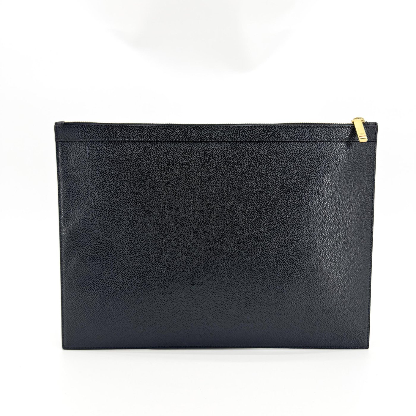 Thom Browne Zip Document Holder Leather with Applique