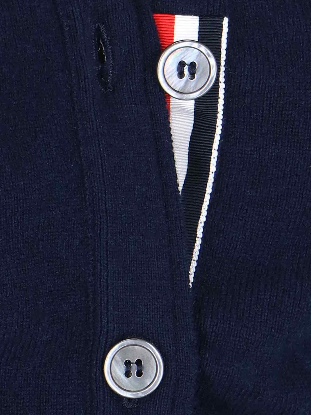 Iconic Cashmere Cardigan with 4-Bar Detail and V-Neckline
