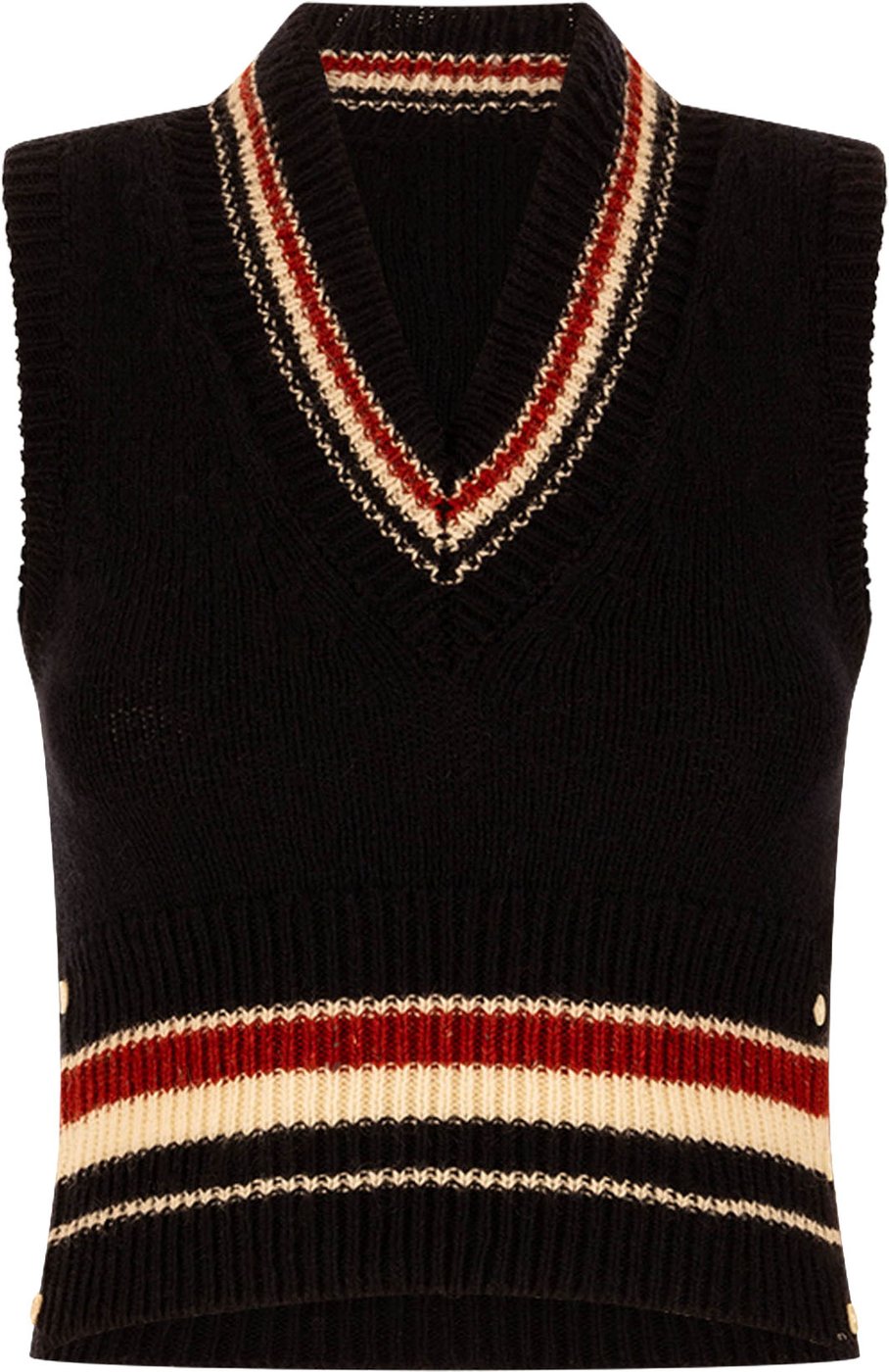 Thom Browne Embroidered wool blend vest