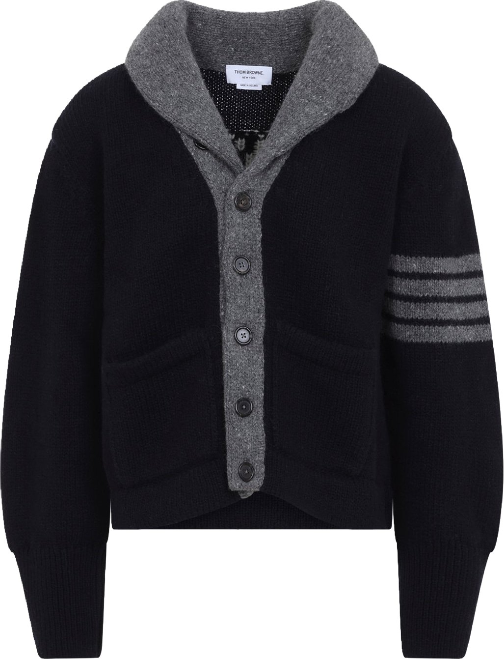 Thom Browne 65 Jersey Collar Cardigan