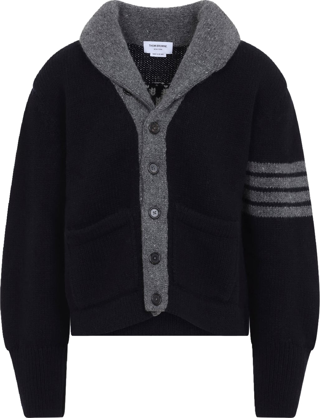 Thom Browne 65 Jersey Collar Cardigan