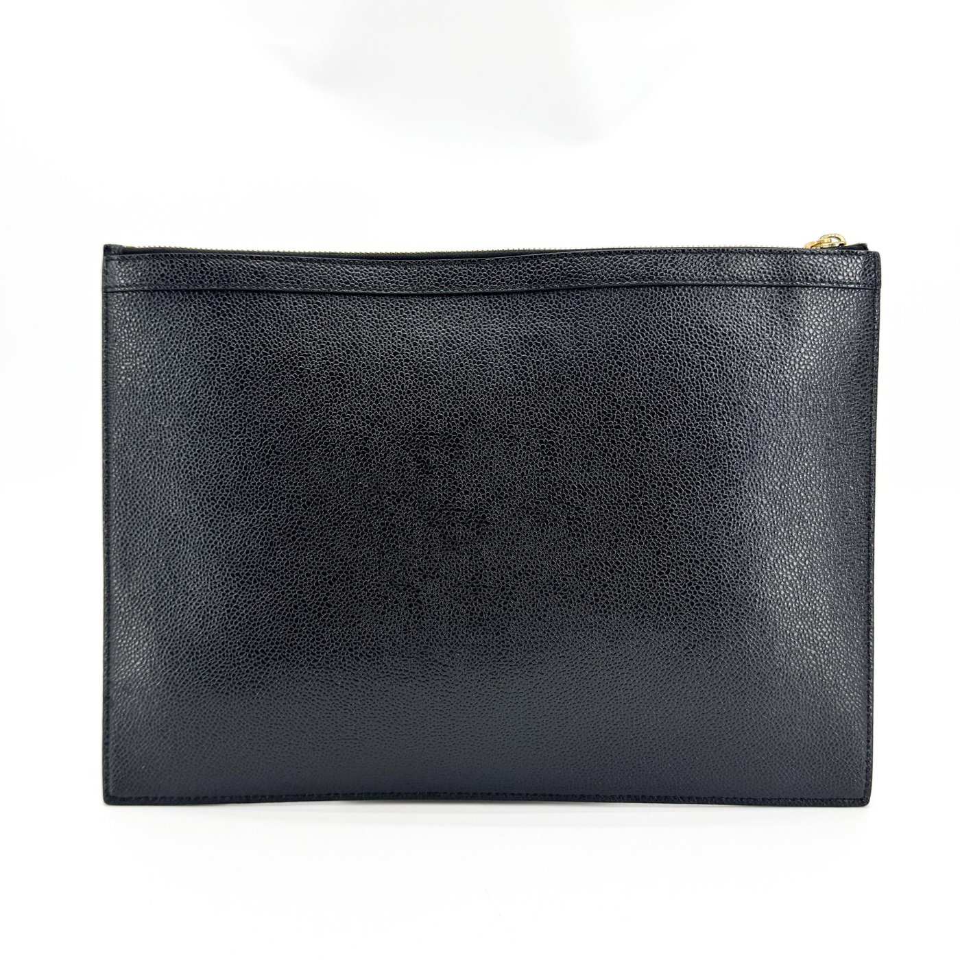 Thom Browne Zip Document Holder Leather with Applique