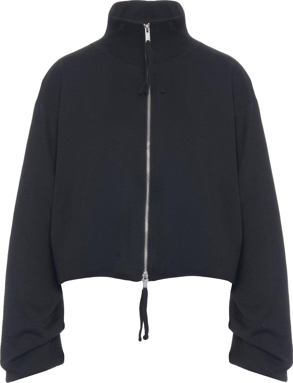 Sweat jacket with stand-up collar