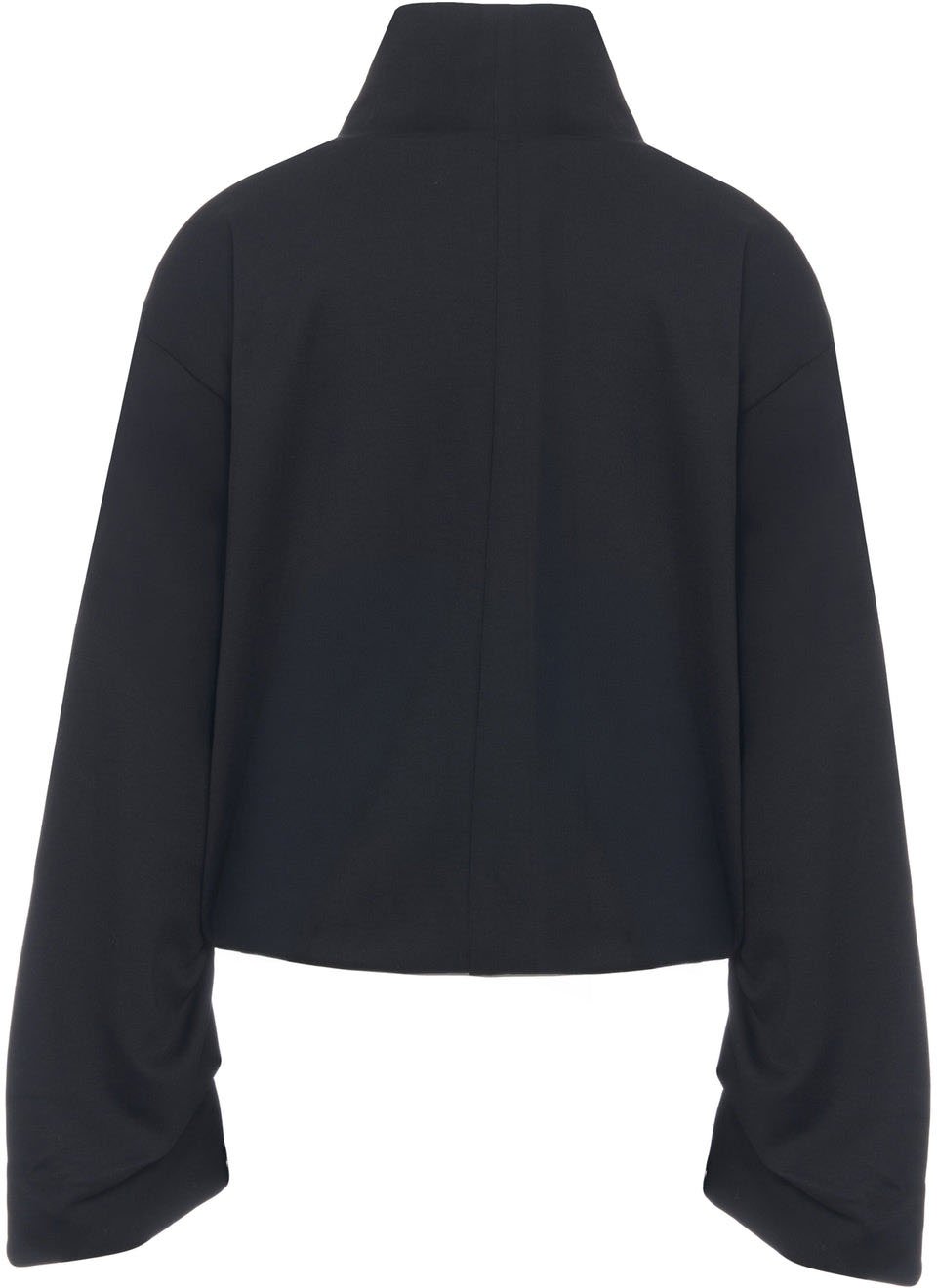 Sweat jacket with stand-up collar