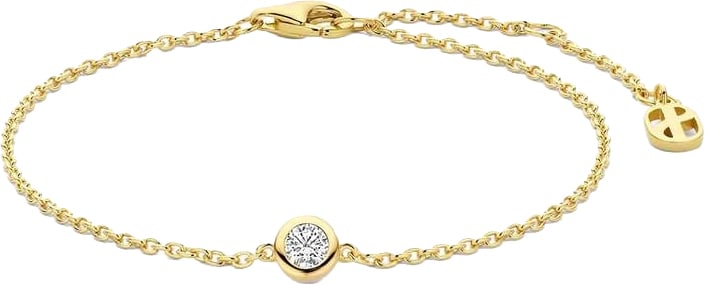 Ti Sento Armband 23092ZY Zilver met 14k Geelgouden Plating met Zirkonia
