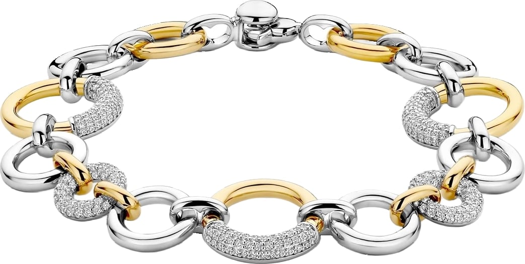 Ti Sento Armband 23102ZY Zilver Bi Color Ringen met Zirkonia