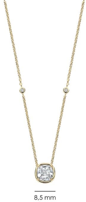Ti Sento Collier 34143ZY/42 Zilver met Geelgouden Plating en Zirkonia 38-48cm