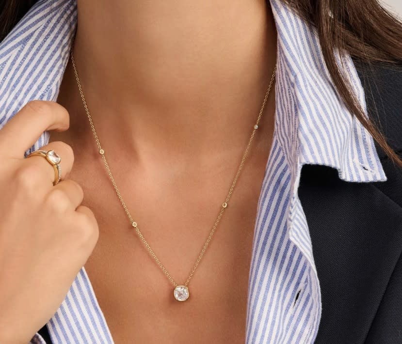 Ti Sento Collier 34143ZY/42 Zilver met Geelgouden Plating en Zirkonia 38-48cm