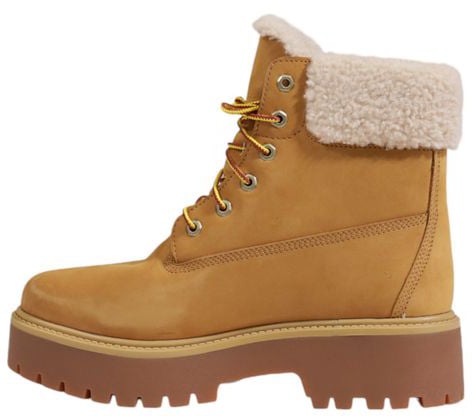 Timberland Beige Recycled Leather Lace-Up Boots