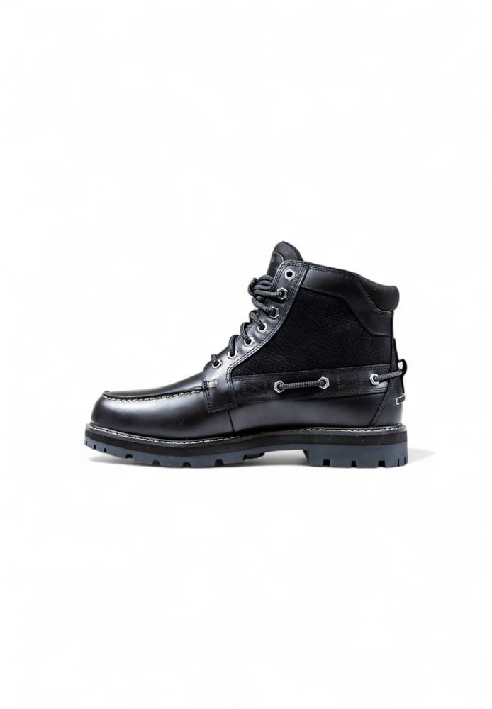 Timberland Black Leather Lace-Up Boots