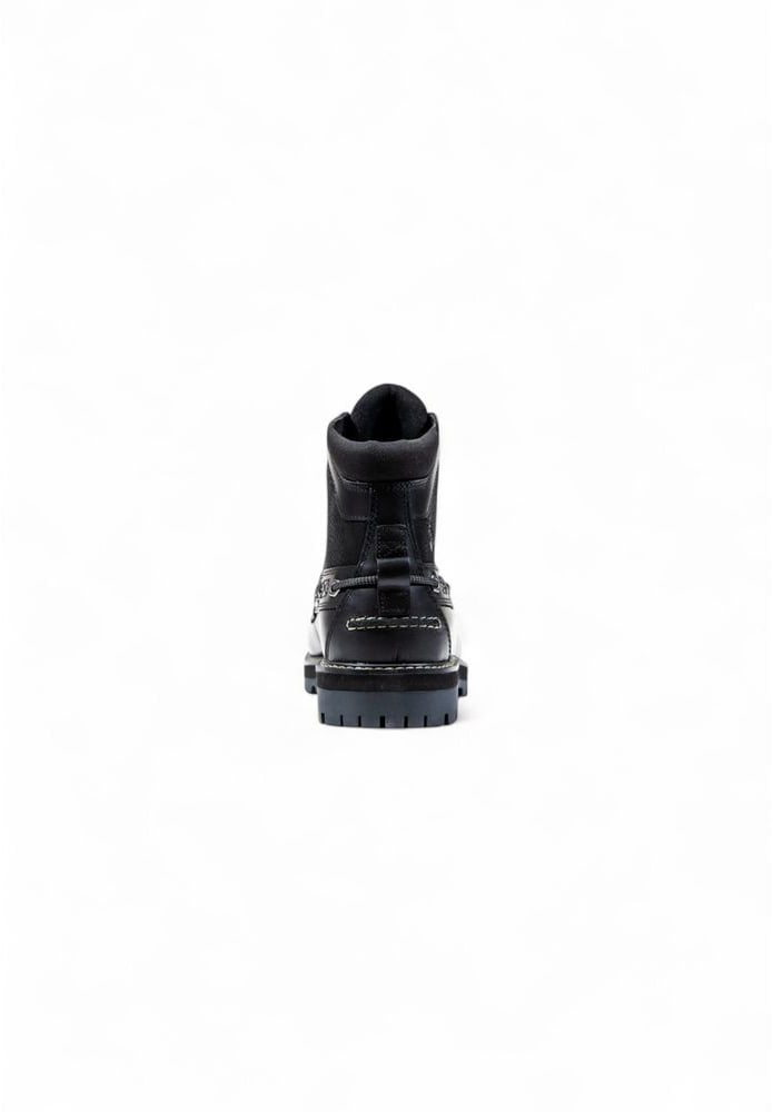 Timberland Black Leather Lace-Up Boots