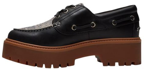 Timberland Black Leather Platform Pumps