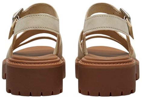 Timberland Beige Leather Platform Sandals