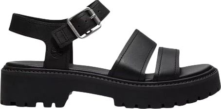 Timberland Black Leather Platform Sandals