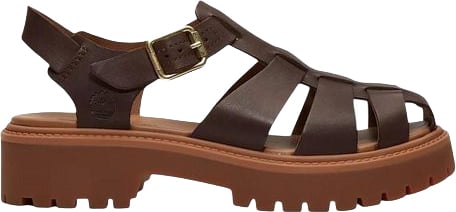 Timberland Brown Leather Flat Sandals