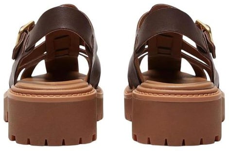 Timberland Brown Leather Flat Sandals