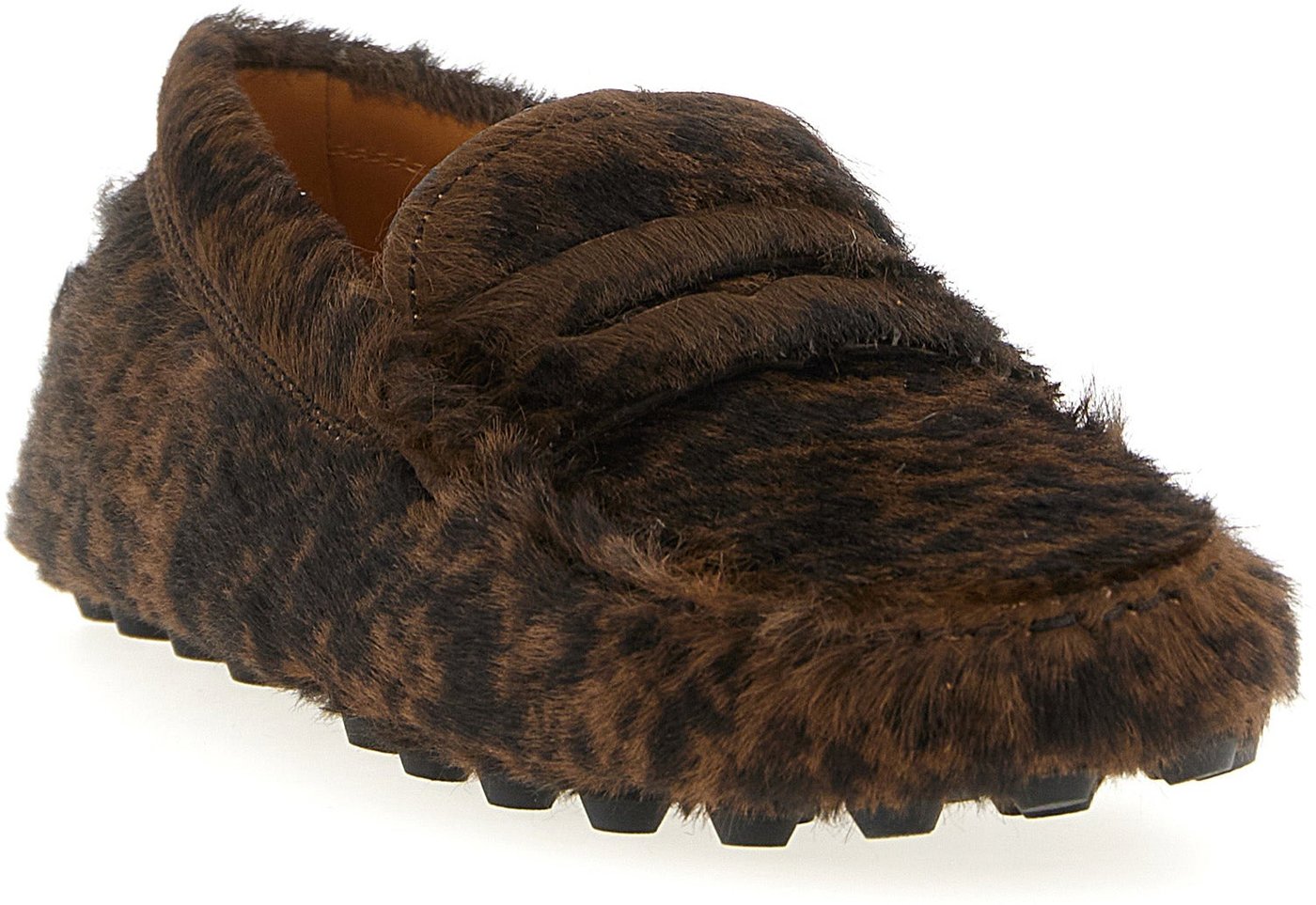 Tod's Brown Calfskin Slip-On Loafers