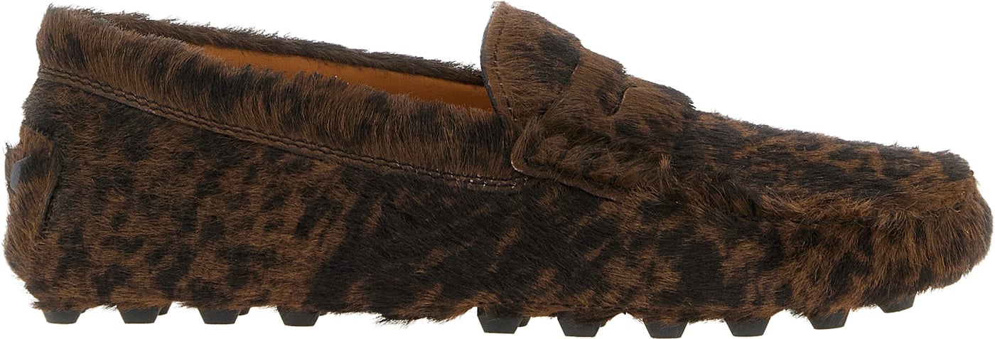 Tod's Brown Calfskin Slip-On Loafers