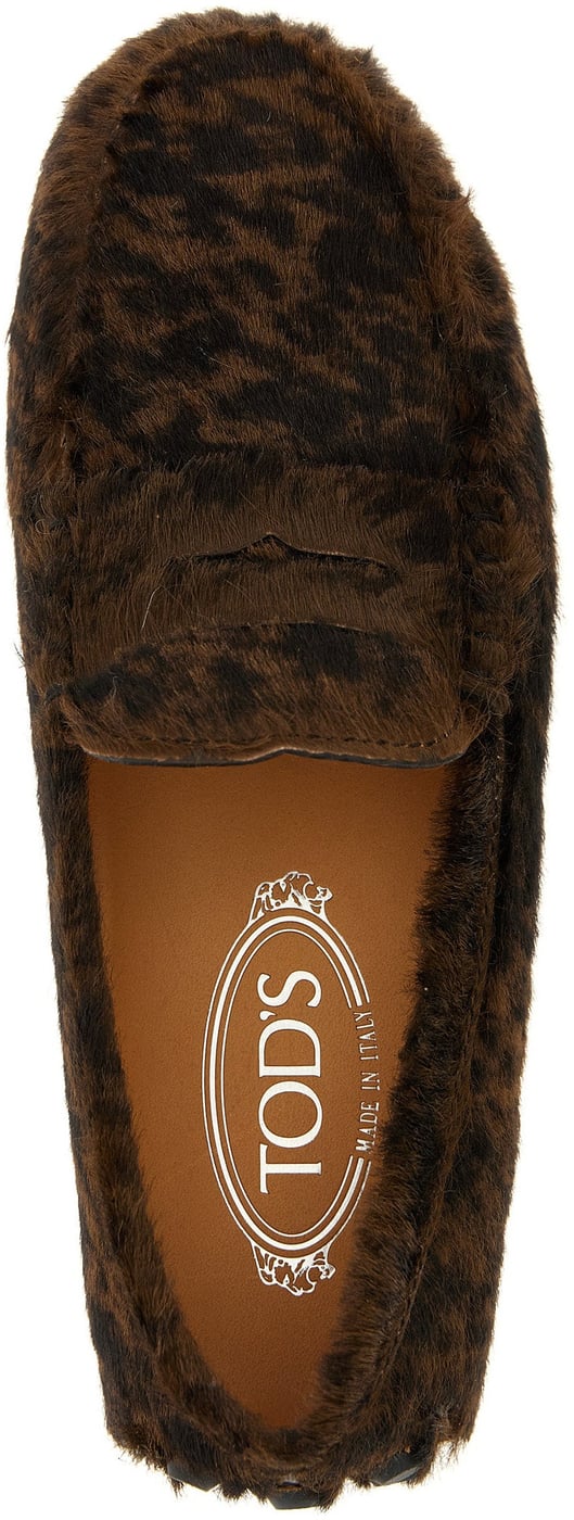 Tod's Brown Calfskin Slip-On Loafers