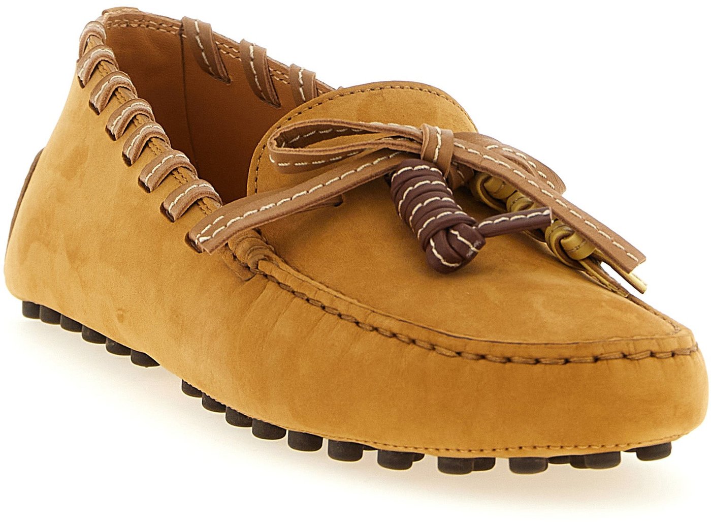 Tod's Beige Calfskin Slip-On Loafers