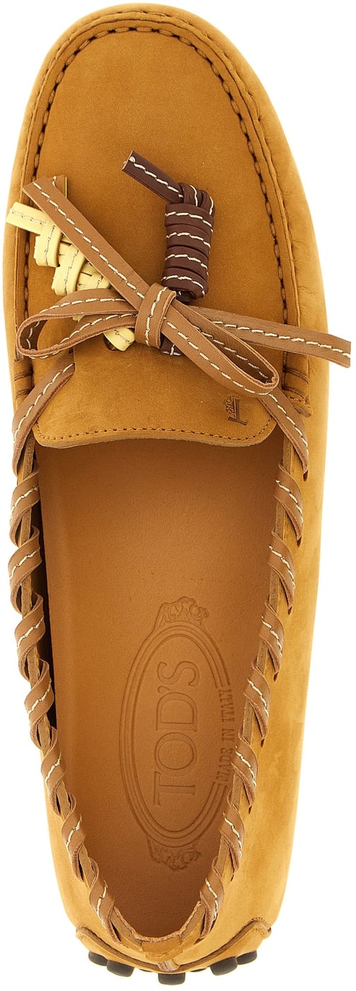 Tod's Beige Calfskin Slip-On Loafers