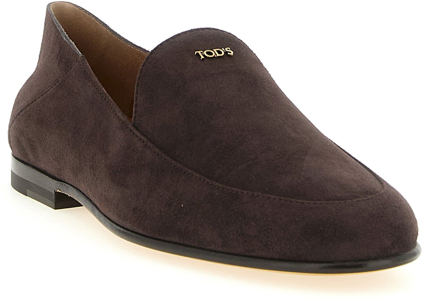Tod's Brown Goatskin Slip-On Loafers