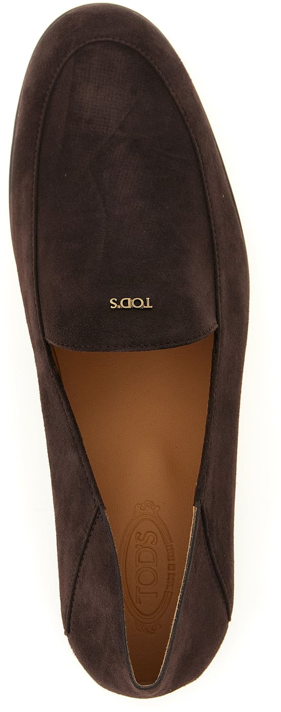 Tod's Brown Goatskin Slip-On Loafers