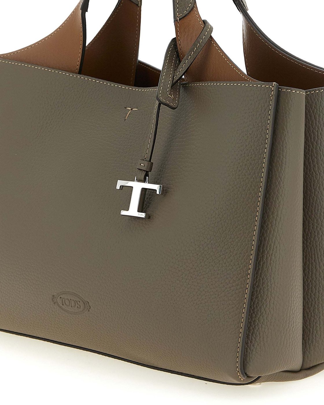 Tod's Gray Calfskin Handbag