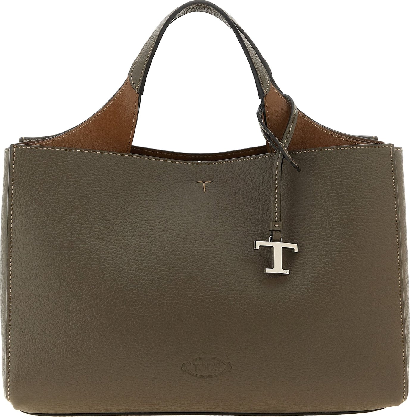 Tod's Gray Calfskin Handbag