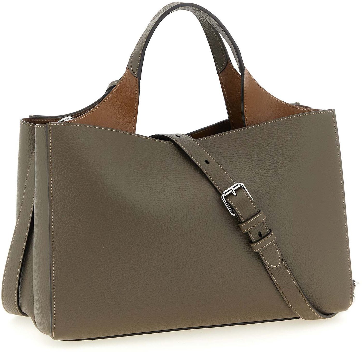 Tod's Gray Calfskin Handbag