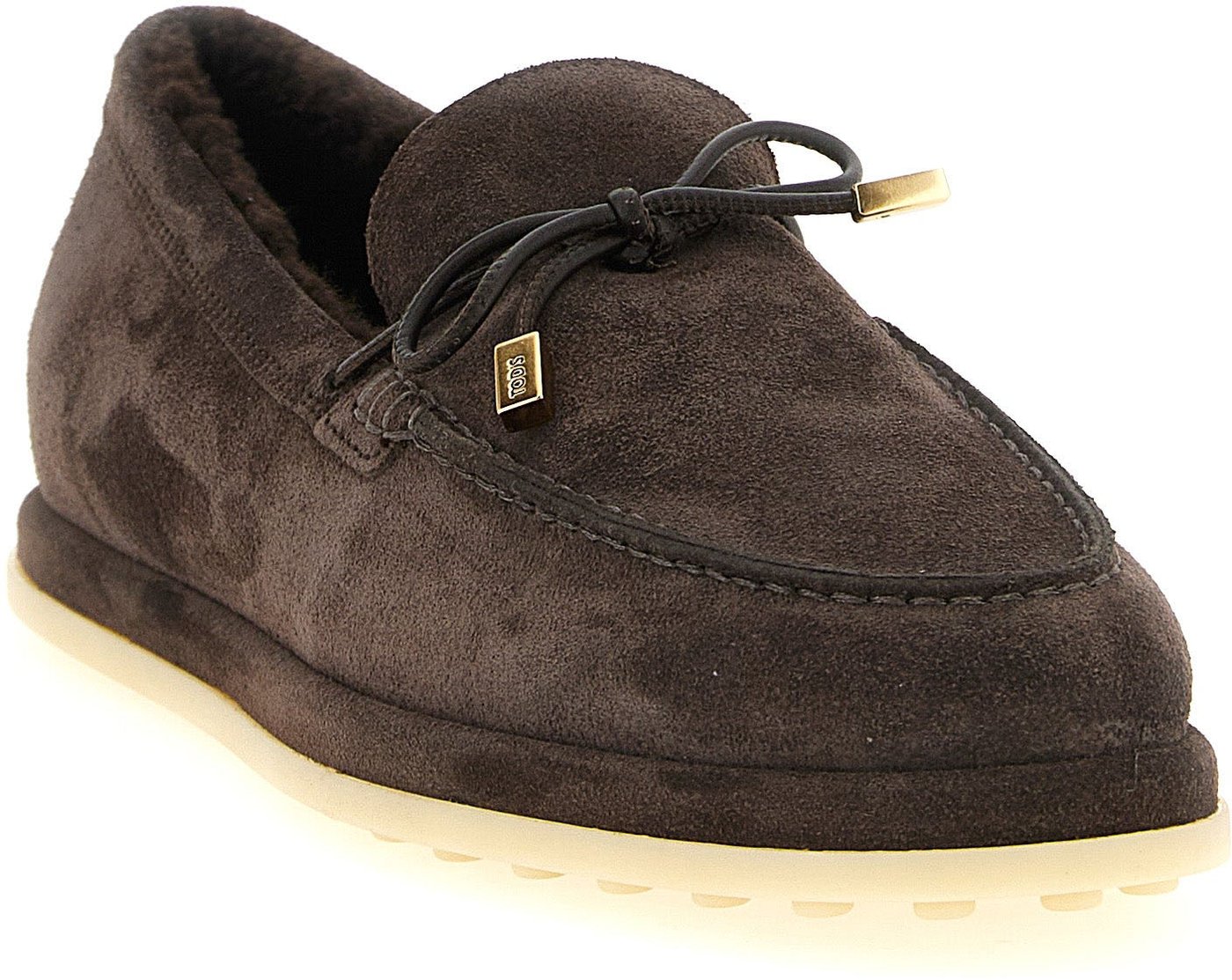 Tod's Brown Calfskin Slip-On Loafers