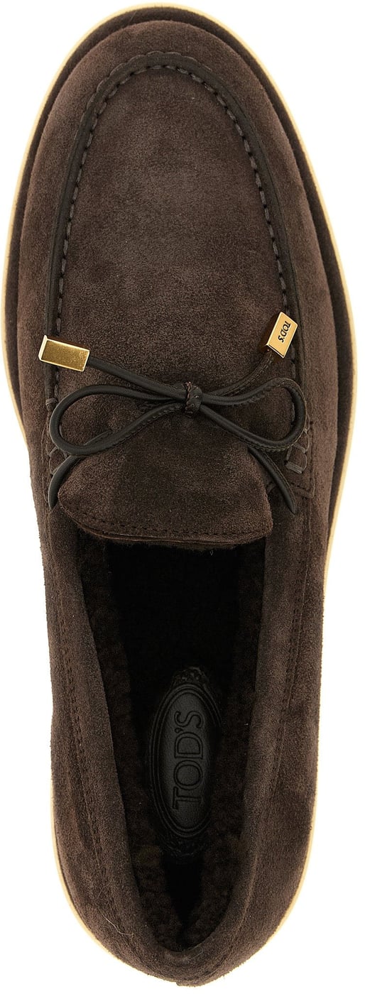 Tod's Brown Calfskin Slip-On Loafers