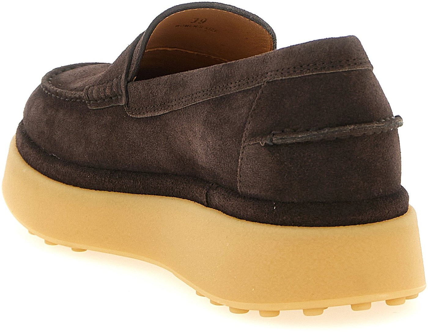 Tod's Brown Calfskin Slip-On Loafers