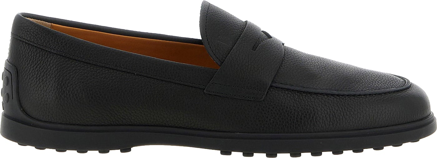 Tod's Hammered Leather Loafers
