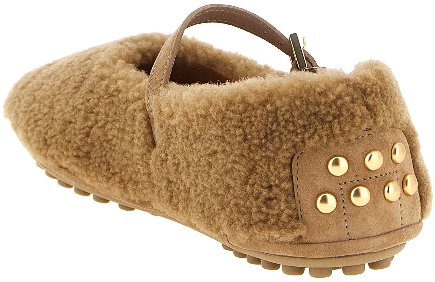 Tod's Beige Lamb Leather Ballet Flats