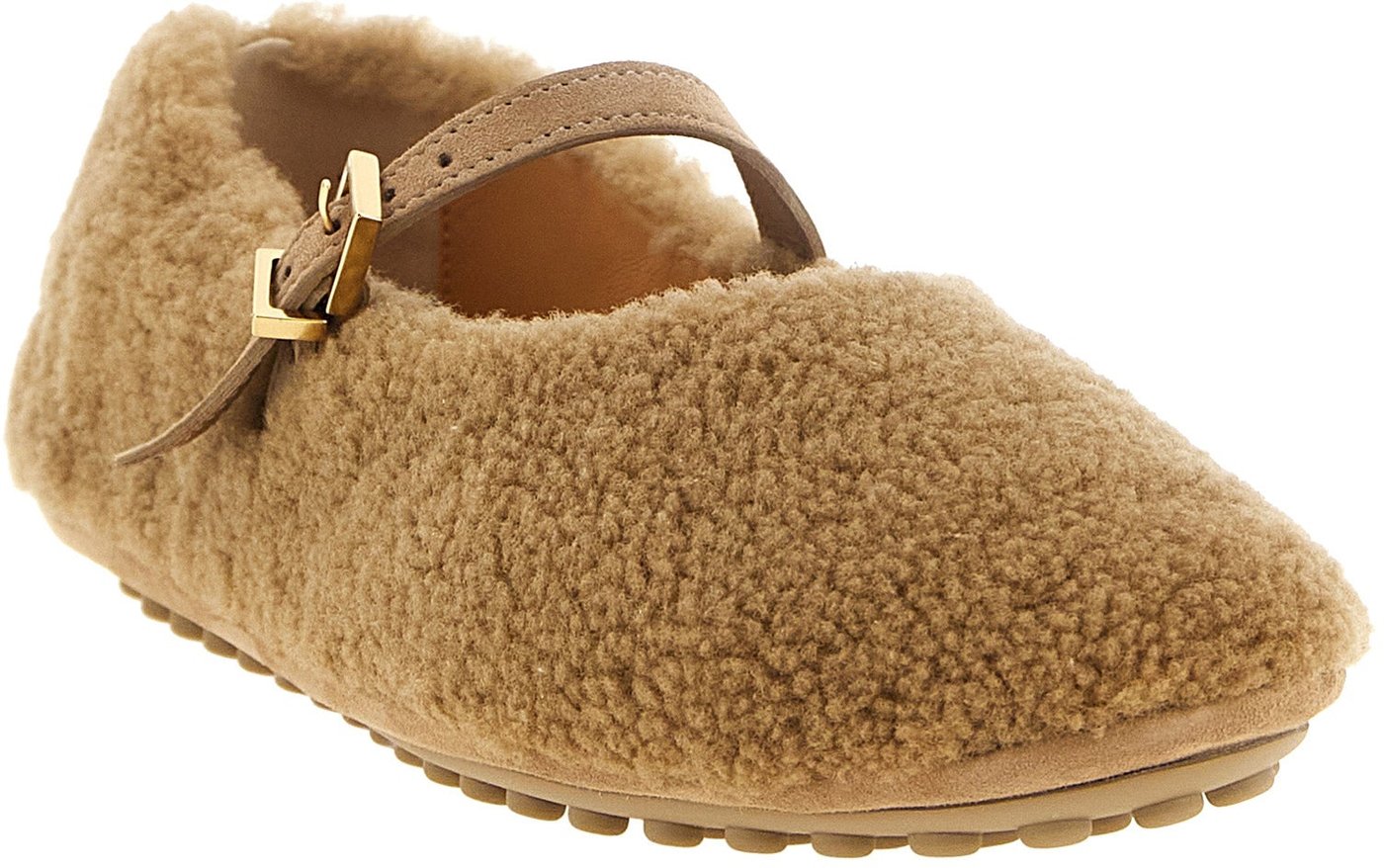 Tod's Beige Lamb Leather Ballet Flats