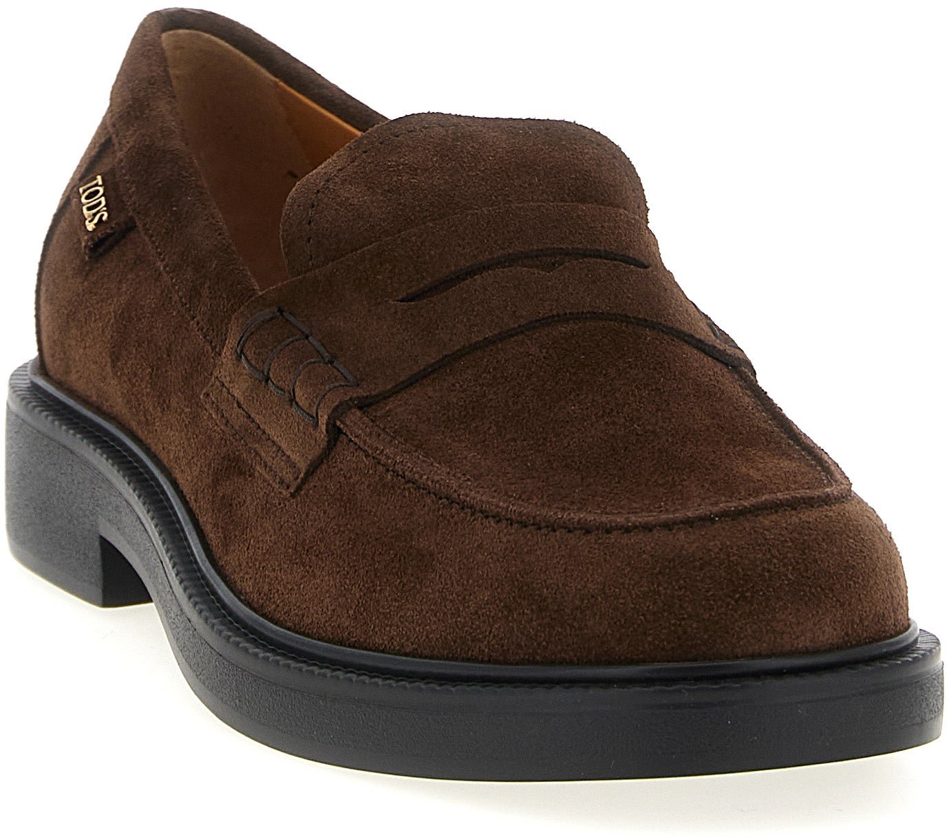 Tod's Brown Calfskin Slip-On Loafers