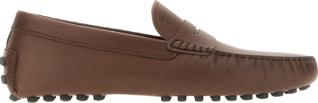 Tod's Chocolate leather Gommino loafers