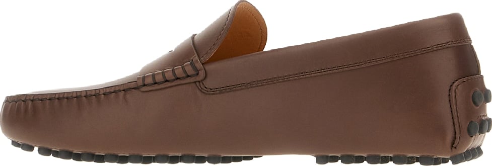 Tod's Chocolate leather Gommino loafers