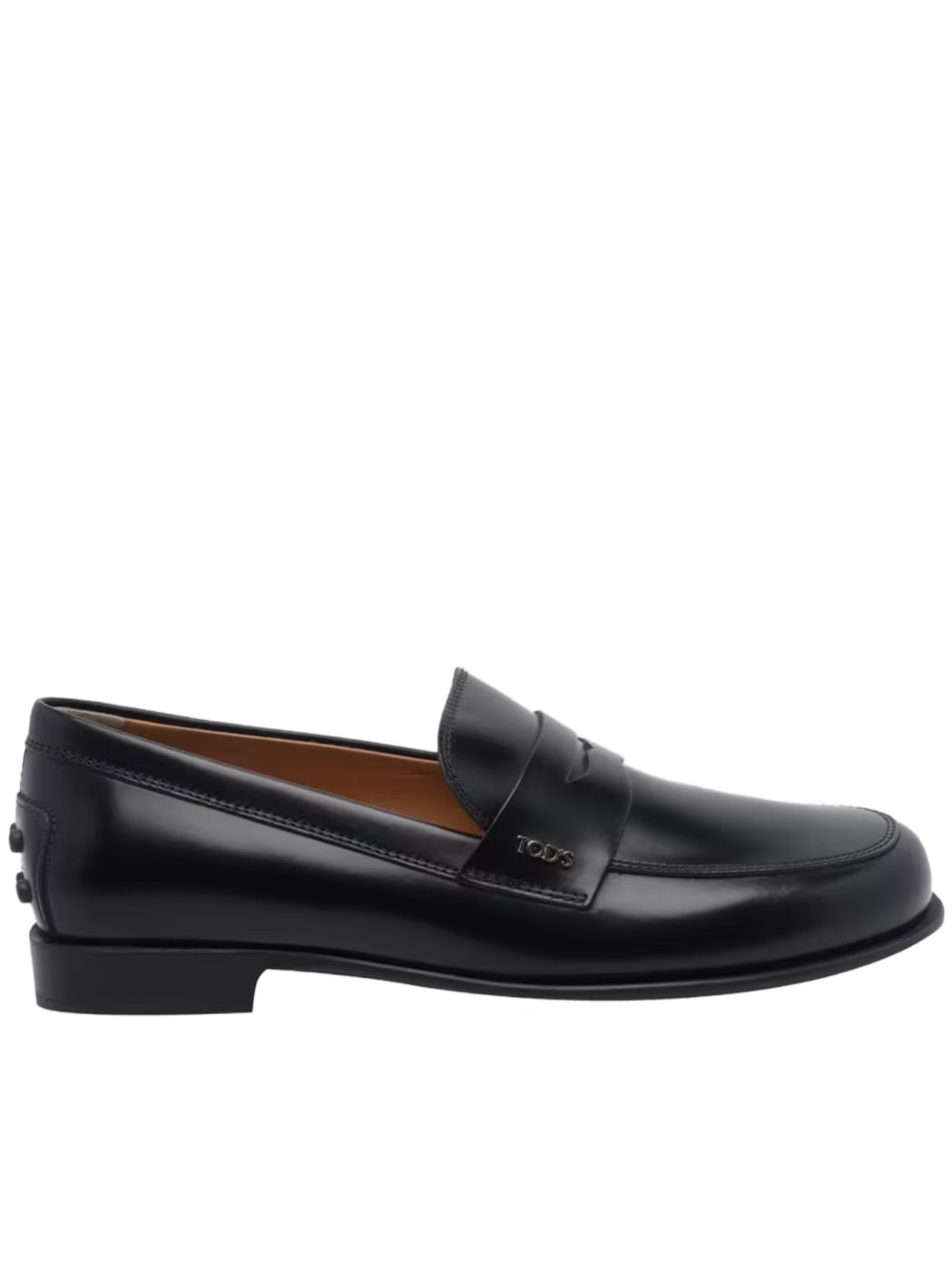 Gomma Lettering Black Leather Loafers