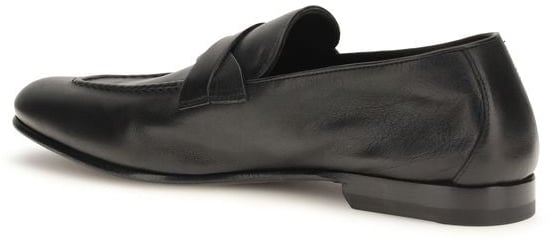 Tom Ford Black Calf Leather Bos Taurus Slip-On Loafers