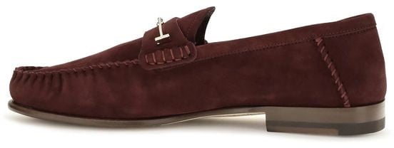 Tom Ford Bordeaux Calf Leather Bos Taurus Slip-On Loafers