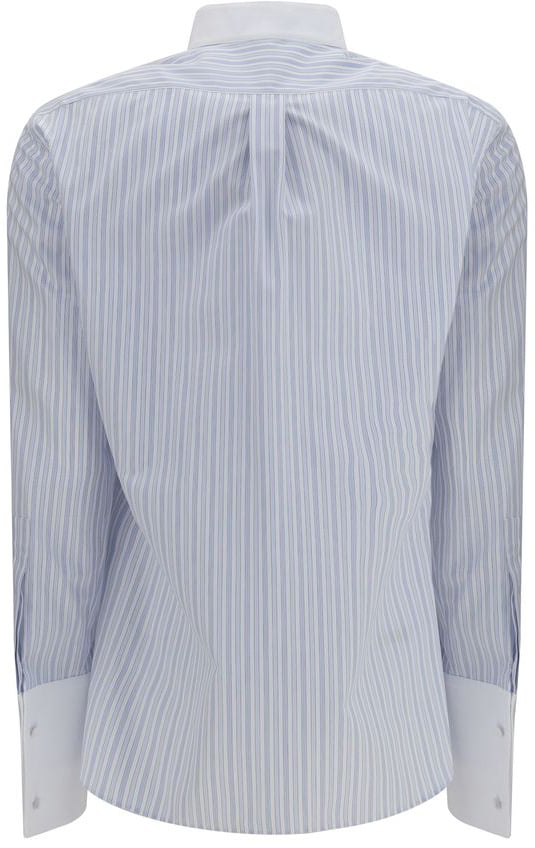 Tom Ford Blue Cotton Pattern Shirt