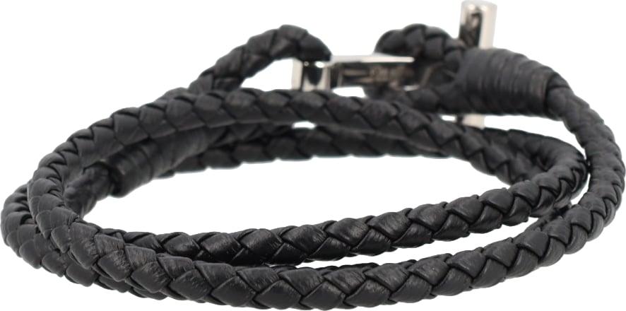 BRACCIALE IN PELLE INTRECCIATA
