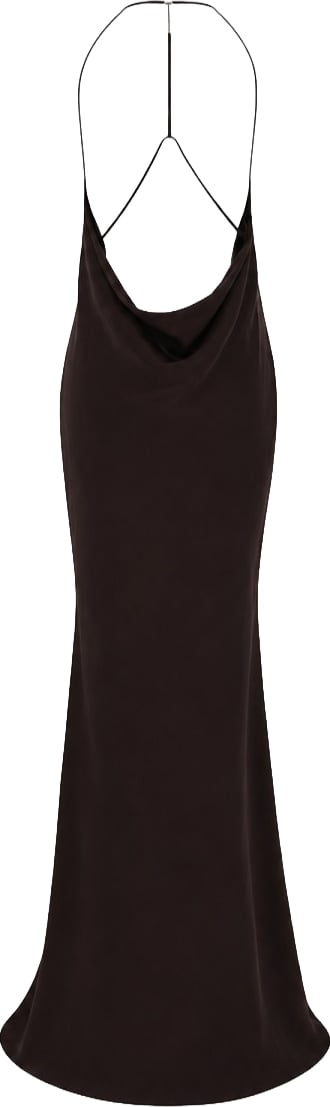 ABITO LUNGO IN SATIN DI SETA