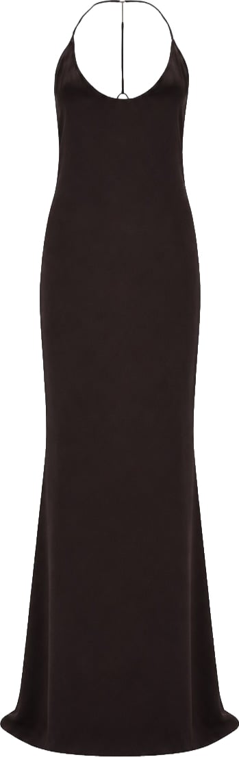 ABITO LUNGO IN SATIN DI SETA